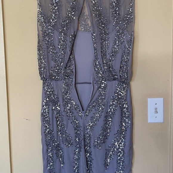Aidan Mattox Gray Sequin Dress - Picture 11 of 12